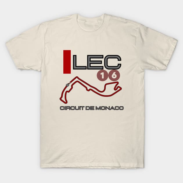 Charles Leclerc, circuit de monaco, formula 1, F1 T-Shirt by Pattyld